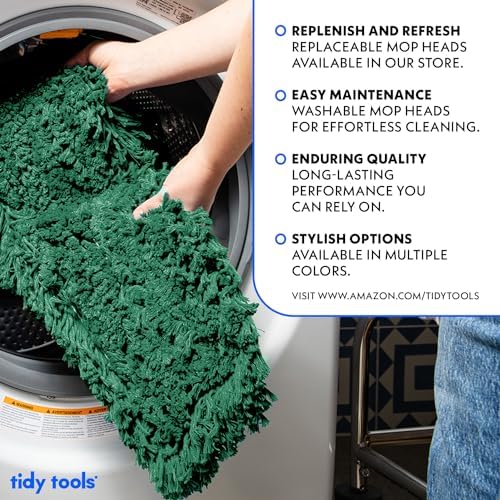 Commercial Dust Mop Replacement Head – 48 x 5 in. Cotton Nylon Reusable Mop - Image 3