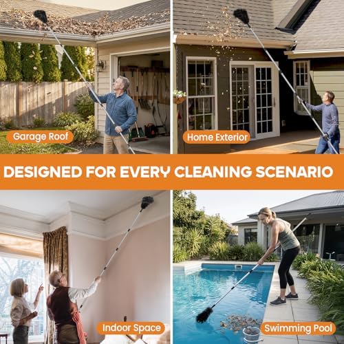 10.5FT Gutter Cleaning Tools from Ground Cobweb Duster - Image 2