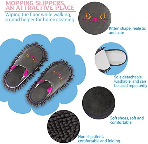 Non-slip Microfiber Mop Slippers Floor Dusting - Image 5