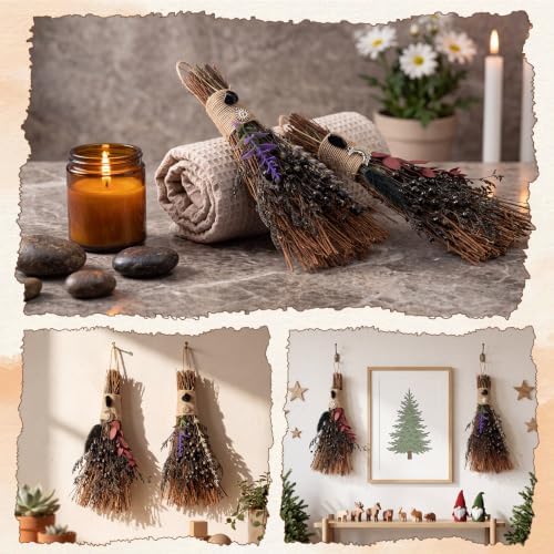 Hotop 2 Pack Scented Cinnamon Brooms Mini Witch Brooms 9x4 Inch - Image 6