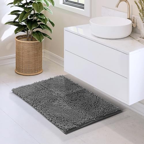 Hearth & Harbor Bathroom Rugs, Chenille Bath Mat - Image 2