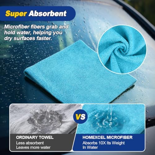 HOMEXCEL Microfiber Cleaning Cloth 100 PK, Towels - Image 3