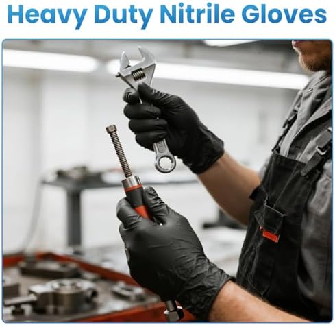 Borje 6 Mil Heavy-Duty Nitrile Disposable Gloves - Image 6