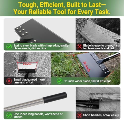 63 Inch One-Piece Handle Weed Scraper - Image 5