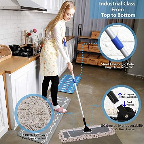 24" Industrial Cotton Floor Dust Mop - Image 2