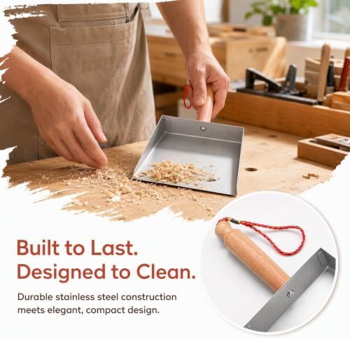 Mini Dustpan Stainless Steel Small Dustpan, Metal Dust Pan - Image 3