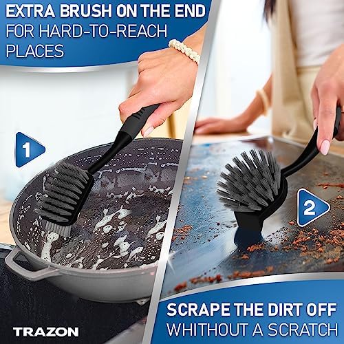 Dish Brush Set of 5 with Holder - Image 3