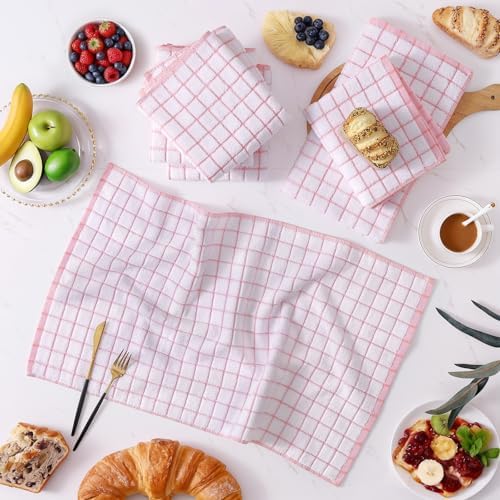 Homaxy Premium Kitchen Towels, Check Design - Image 2