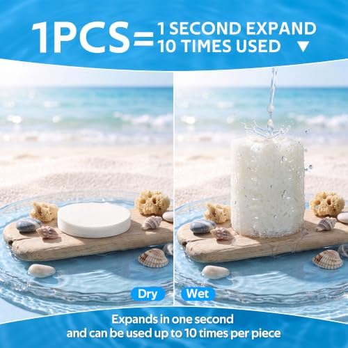 200 PCS Compressed Facial Sponges, Exfoliating Mask, Makeup Removal - Image 4
