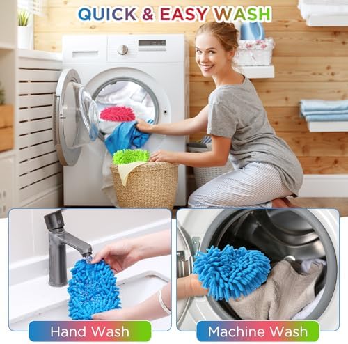 Baderke 6 Pack Chenille Duster Replacement Mop Heads Refills - Image 5