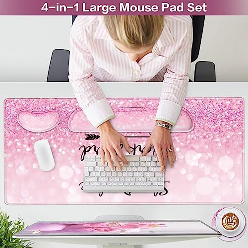 Mousepad Pink, Mouse Pad with Wrist Rest - Image 2