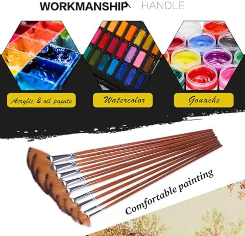 Artist Fan Paint Brushes Set - Image 7