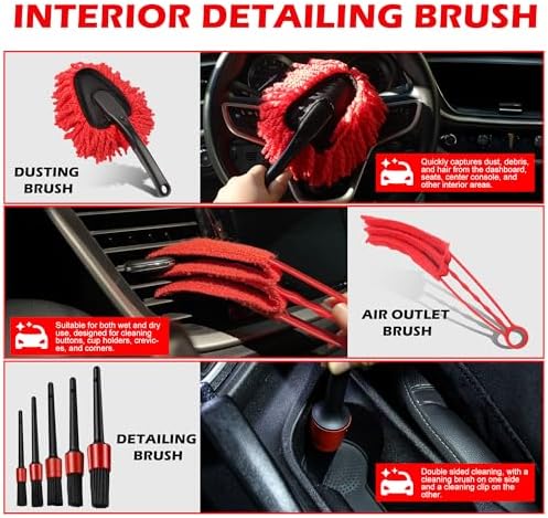 25Pcs Car Detailing Kit with Drill Brushes, Car Cleaning Kit - Image 3