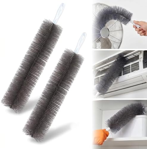 Bendable Microfiber Head, Fan Cleaner Brush, Reusable Fan Brush Cobweb Duster by BNGXR
