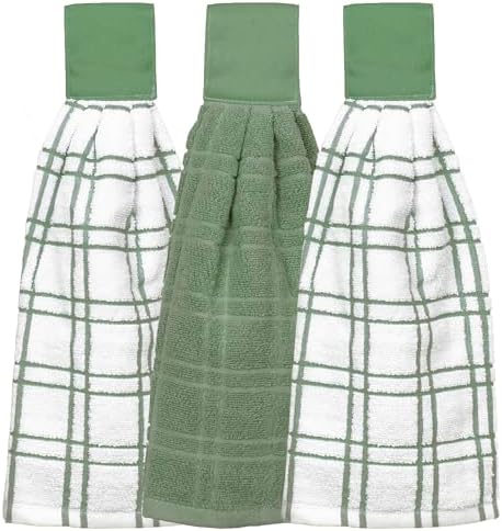 Ritz Premium 100% Cotton Solid and Multi Check Kitchen Tie Towel Absorbent by RITZ