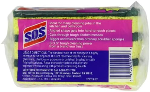 Clorox 91029 S.O.S Heavy-Duty Scrubber Sponge 3-Pack - Image 2