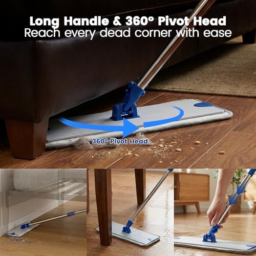 18 in Microfiber Flat Mop Cleaning System, Floor Mops - Image 3