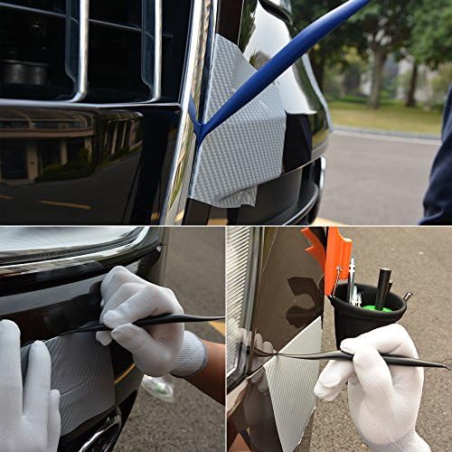 FOSHIO Vinyl Car Wrapping Flexible Micro Squeegee Curves Slot Tint Tool Set 3 - Image 3