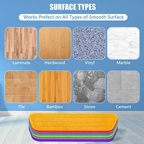 HOMTOYOU Reusable Mop Pads for Swiffer PowerMop: 6 Pack Microfiber Refills - Image 7