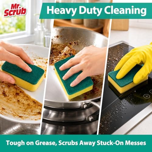 Mr. Scrub Sponges Kitchen Scrub Dish Sponge Scouring Pad, 48 Pack Cleaning - Image 2