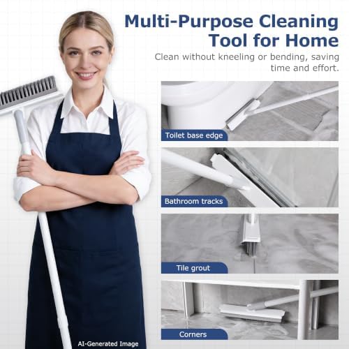 IVYROLL Grout Brush with Long Handle, Floor Cleaning Scrubber - Image 7