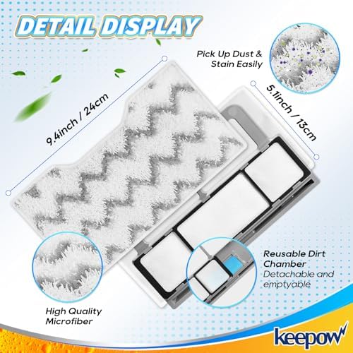 KEEPOW Reusable Mop Replacement Pads Compatible - Image 4
