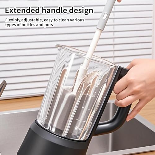Sponge Bottle Brush Adjustable Long Handle Up to 14.5” 2-Pack - Image 6