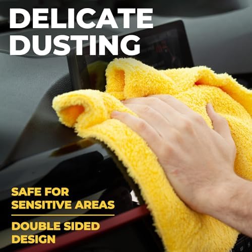 Edgeless Microfiber Car Towels – 6pk – Soft & Scratch-Free Towels - Image 6