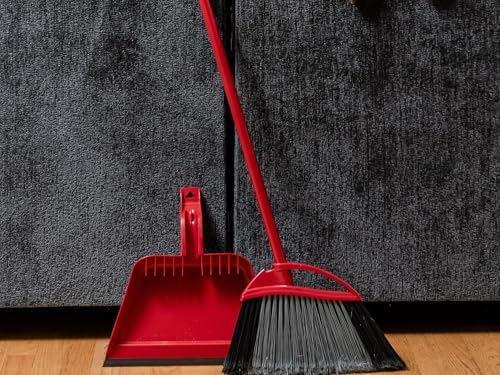 Broom with Dustpan Combo Set, Step-On Dustpan, V-Shaped Bristles - Image 6