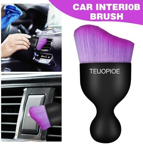 Car Detailing Brush for Interior Dusting and Air Vents, BK Purple - Image 5