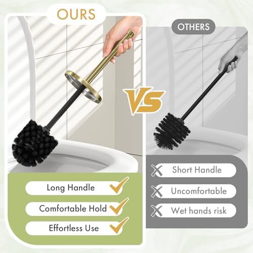 Toilet Bowl Brush and Holder Set 3 Pack - Image 5
