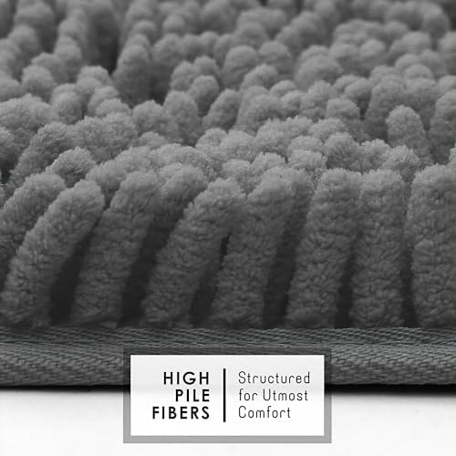 Hearth & Harbor Bathroom Rug Set, 2 Piece Chenille - Image 3