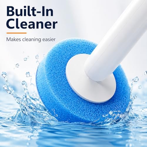 Disposable Toilet Brush with 48 Refills and Replaceable Scrubber Heads - Image 4