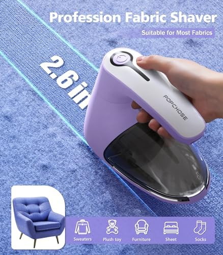 POPCHOSE Fabric Lint Shaver, 6-Leaf Blades & 2 Speed, Rechargeable - Image 4