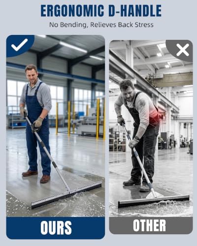 33.4" Large Floor Squeegee for Concrete, Heavy Duty Silicone Blade - Image 3