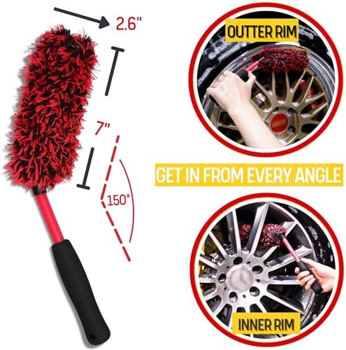 oesee Microfiber Wheel Brush Kit- Microfiber Wheel Brush, Long Handle Wheel - Image 4