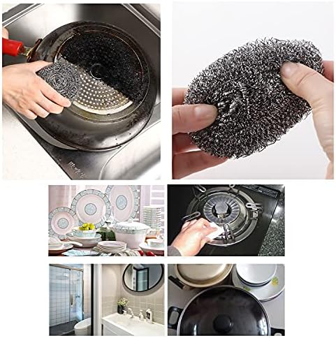 24 Pack Stainless Steel Scourers Sponges, Steel Wool scrubbers - Image 4