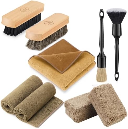 Fantasticlean Car Interior Detailing Kit, Leather Cleaner Brush Set by Fantasticlean