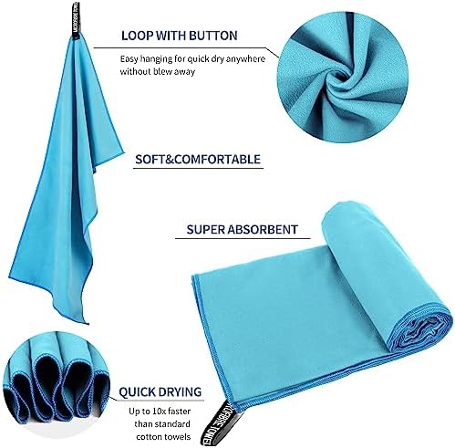 Microfiber Travel Towel, Quick Dry Camping & Gym Towel. Compact - Image 5