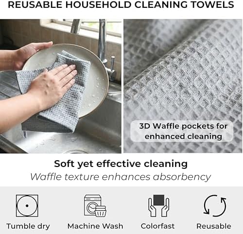 Light Gray Cotton Cleaning Rags - Image 5