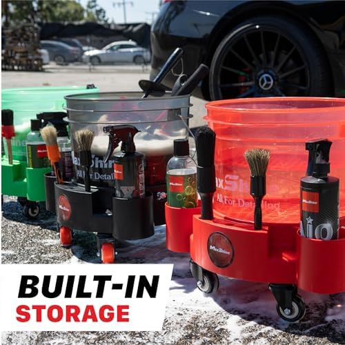 Maxshine Universal Rolling Bucket Dolly – Heavy-Duty, 5 Wheels - Image 4