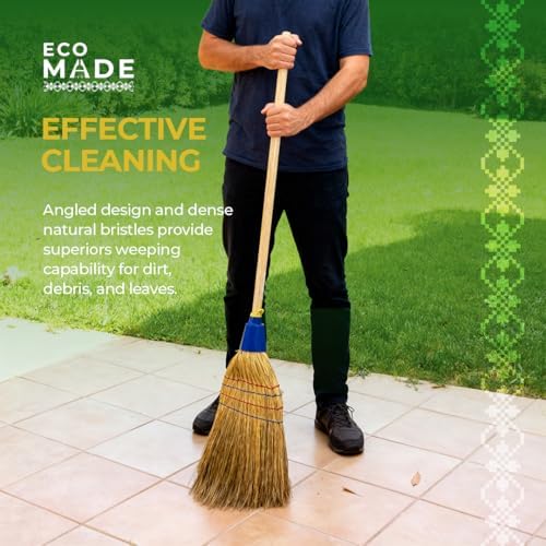 Handmade Corn Broom with Wood Handle 56 Inch - Image 2