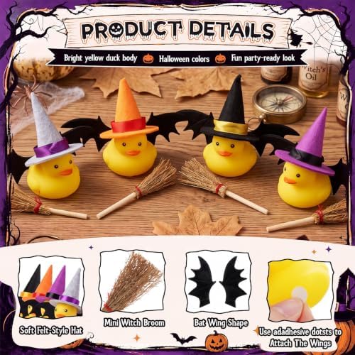 Jerify 24 Pack Halloween Witch Rubber Ducks - Image 3