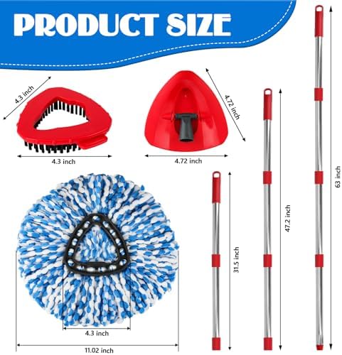 Spin Mop Head Replacement Set for O-Ceda RinseClean 2-Tank System Spin Mops - Image 3