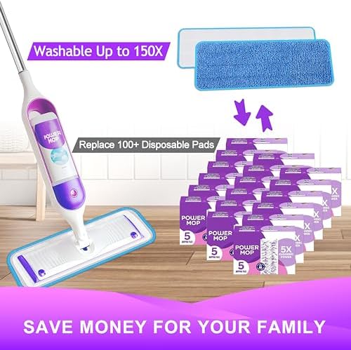 Reusable Power Mop Refill Pads for Swiffer Power Mop Starter Kit - Image 4