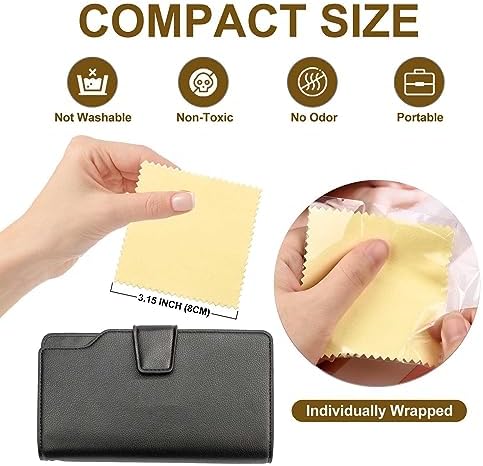 Jewelry Cleaning Cloths, Individually Wrapped Jewelry Polishing Cloths - Image 2