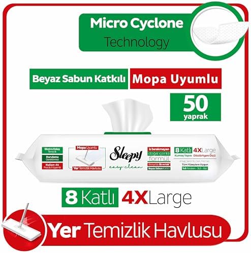 Sleepy Easy Clean White Soap Additive Mopa Compatible Floor Cleaning Towel - Image 2