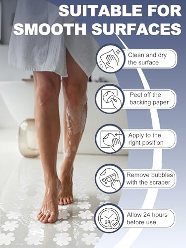 Secopad 12PCS Snowflake Non Slip Bathtub Stickers - Image 7