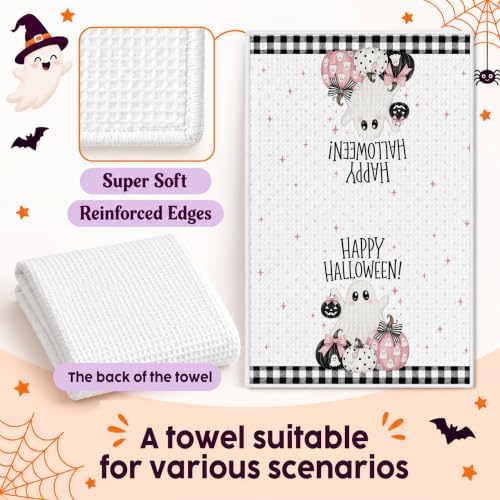Cute Ghost Halloween Kitchen Towels Set of 2 - Image 3
