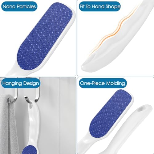 Nano-Glass Foot File White, Ergonomic Handle Foot Care Tool - Image 7